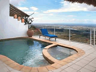 Pool view to Sanctuary Cove and Stradbroke Island